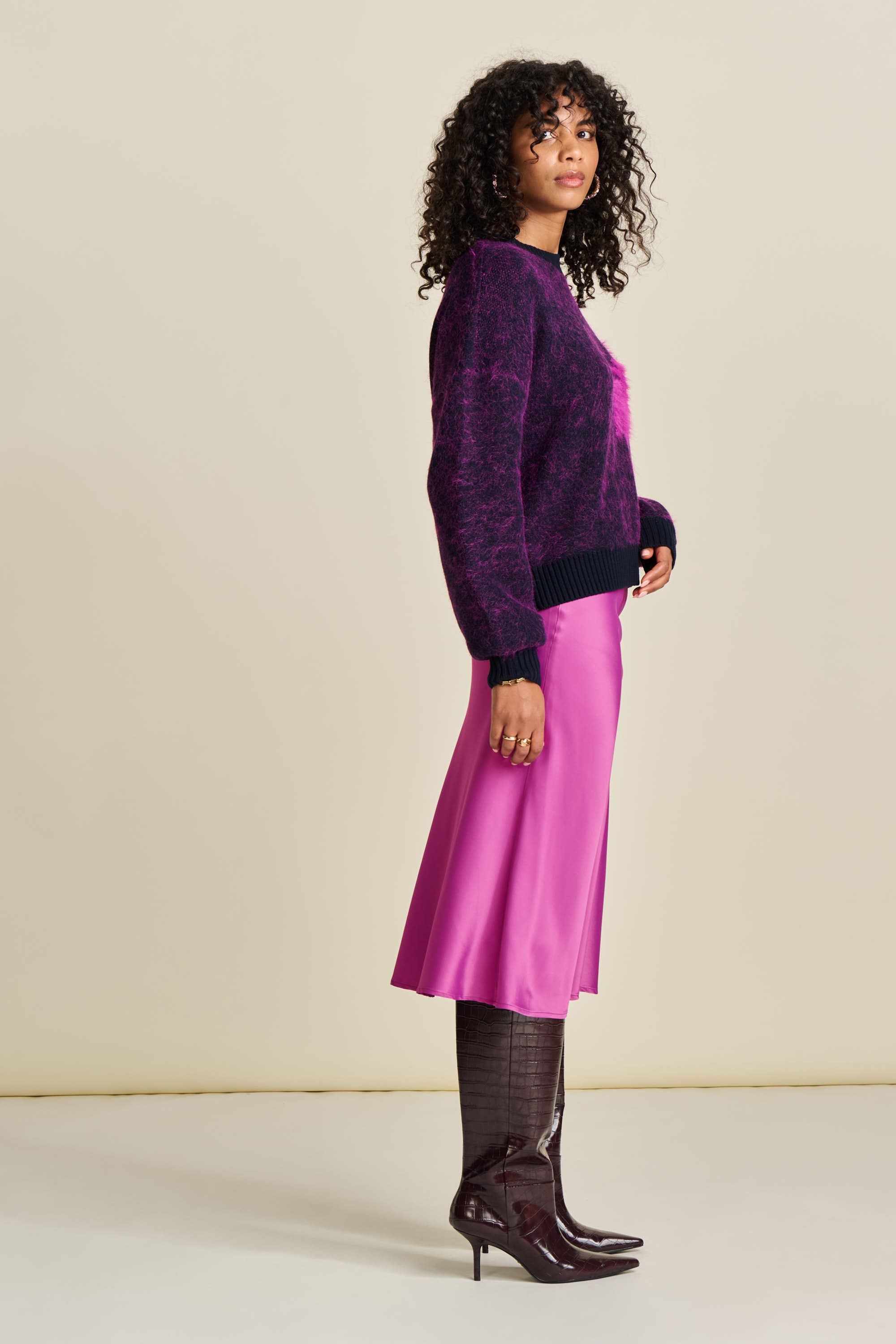Pink Skirt - Satin Cactus Pink