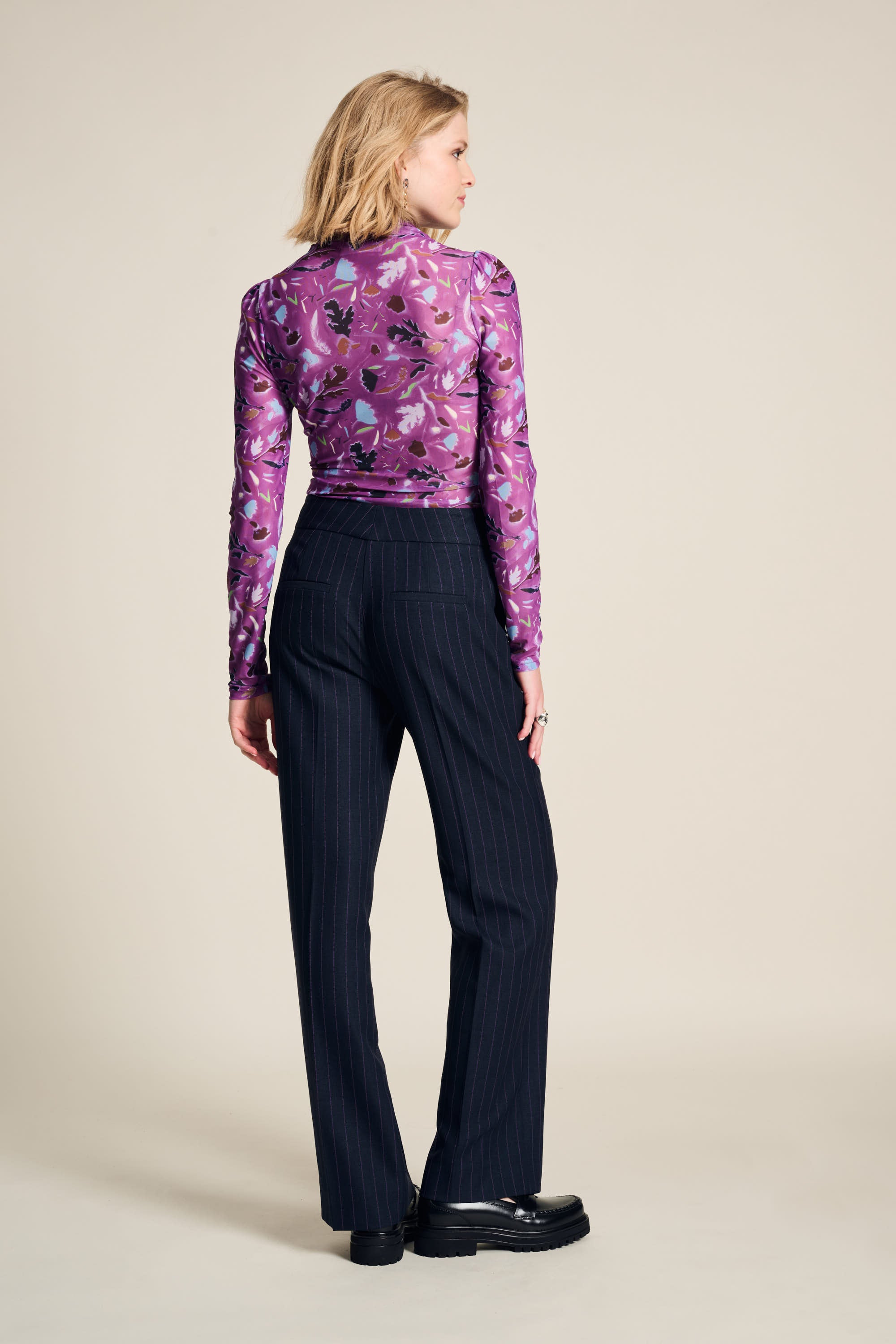 Blue Trousers - Striped Midnight