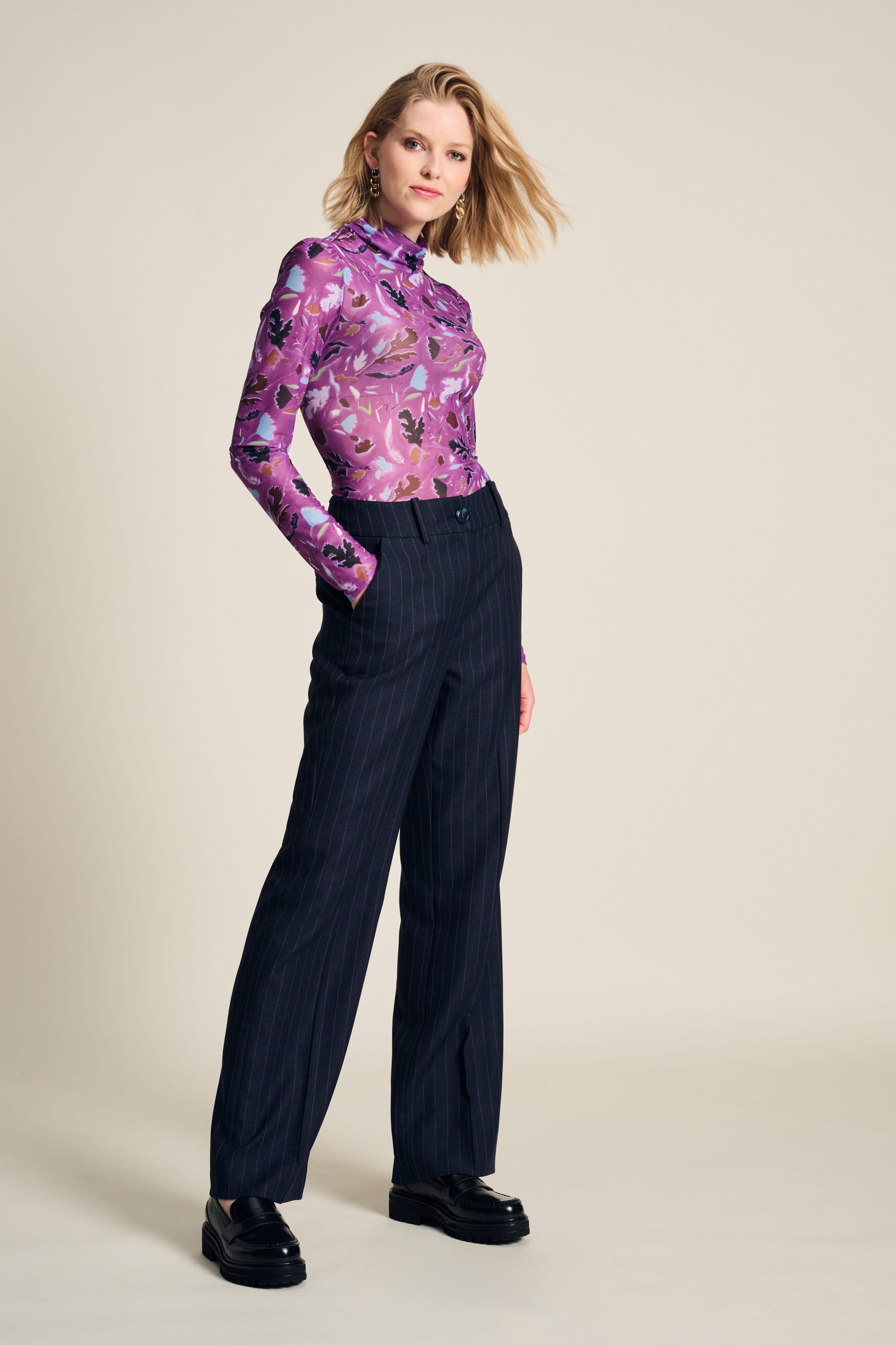 Blue Trousers - Striped Midnight