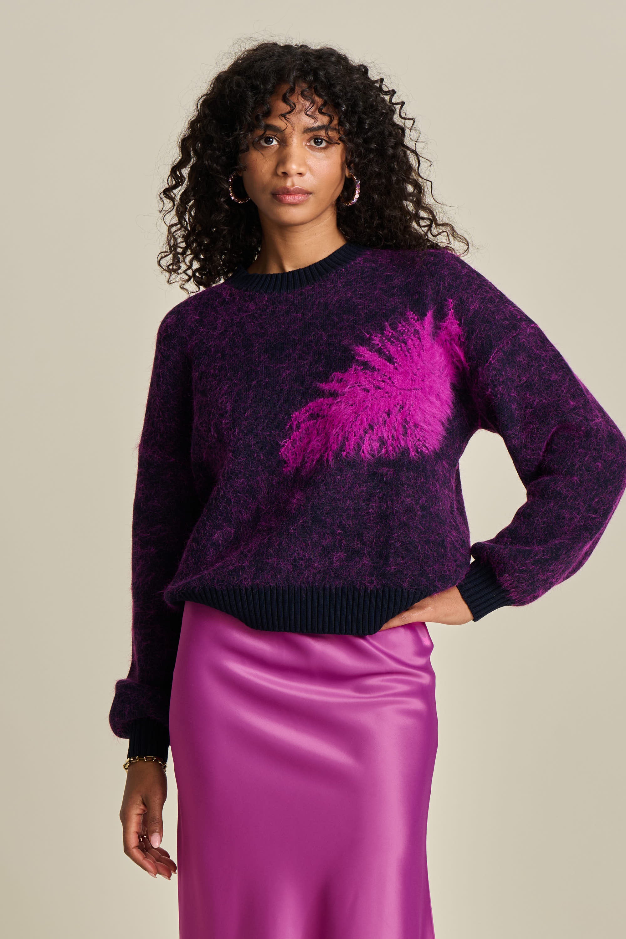 Purple Jumper - Feather Midnight Blue