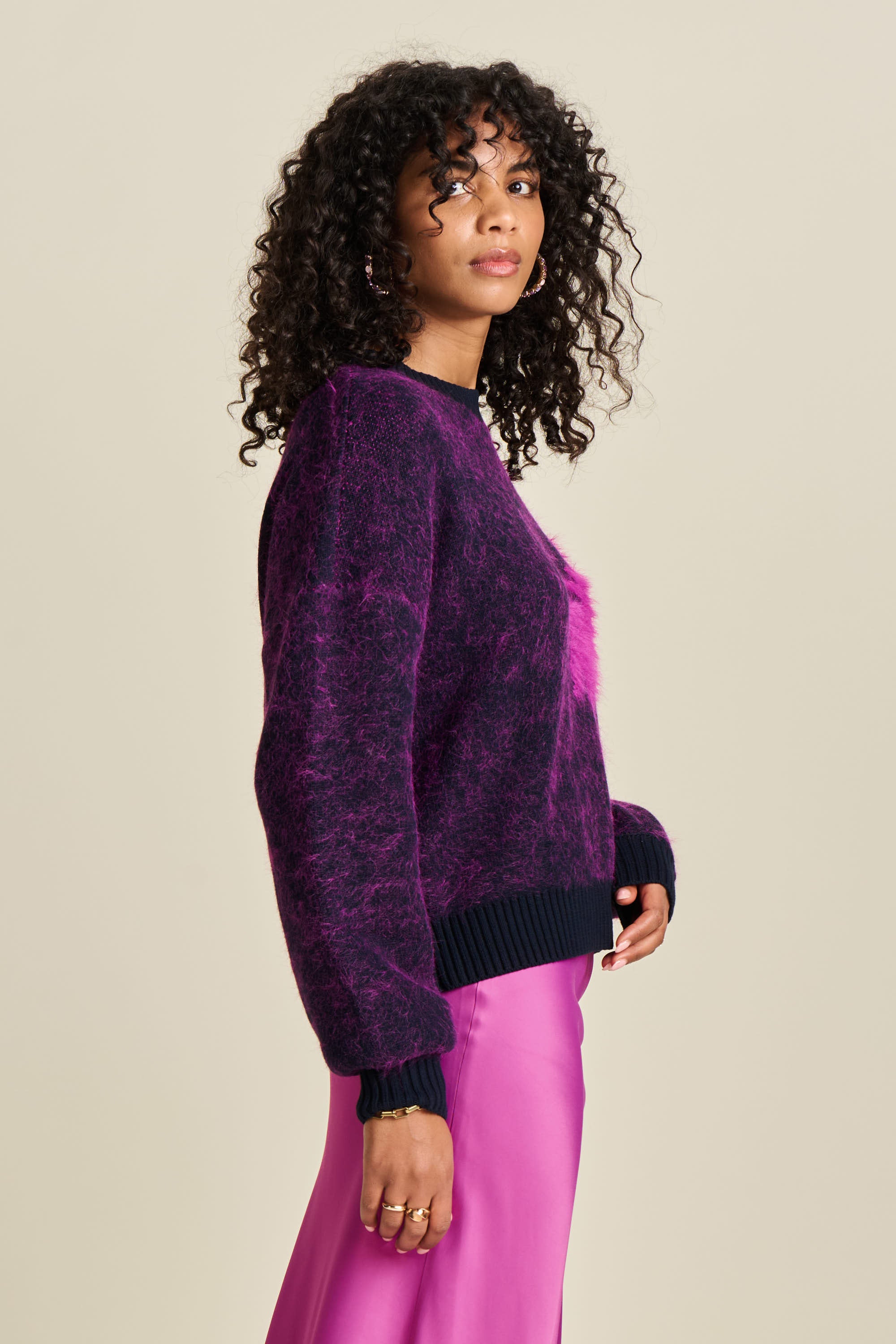 Purple Jumper - Feather Midnight Blue