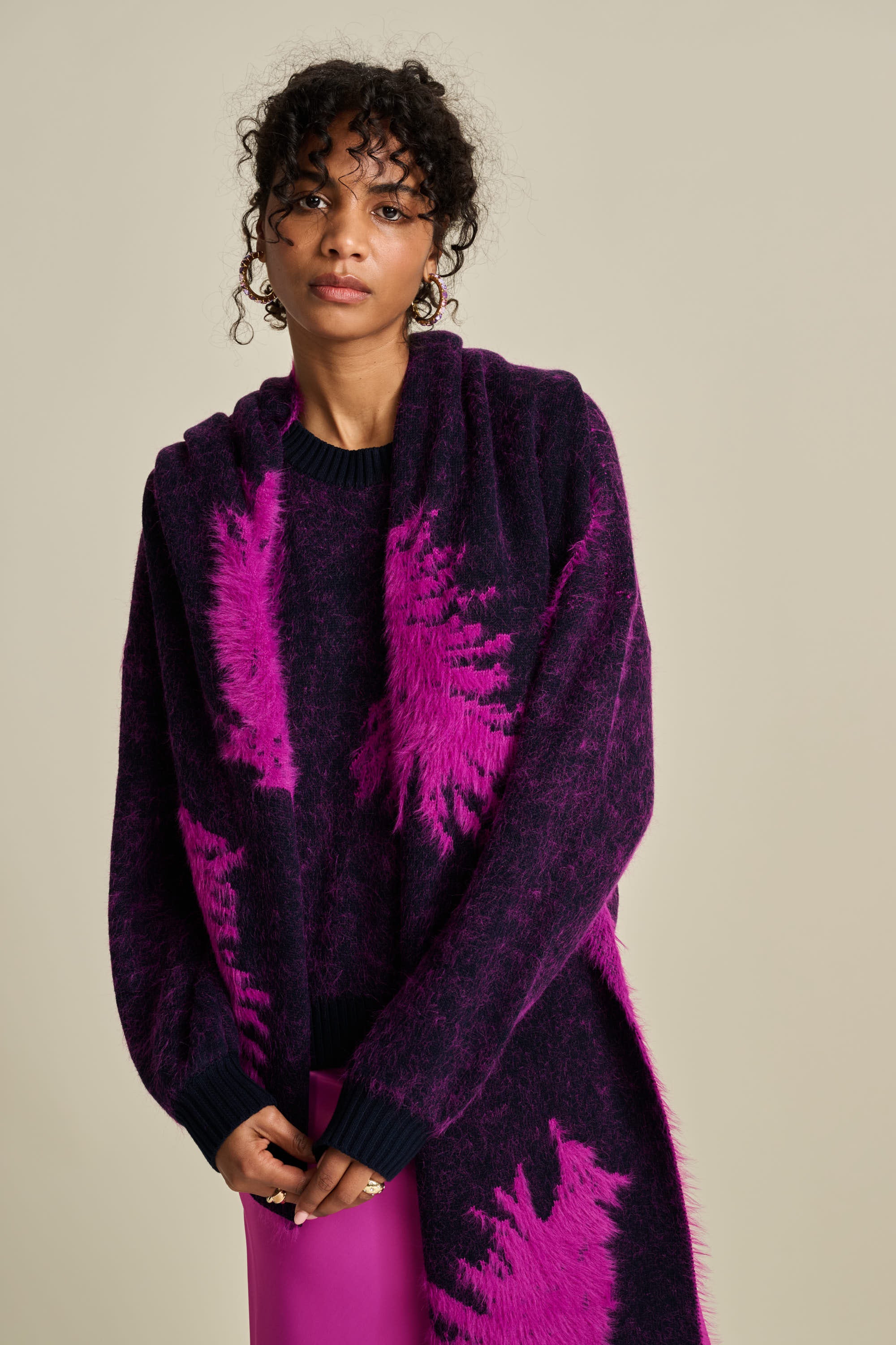 Purple Jumper - Feather Midnight Blue