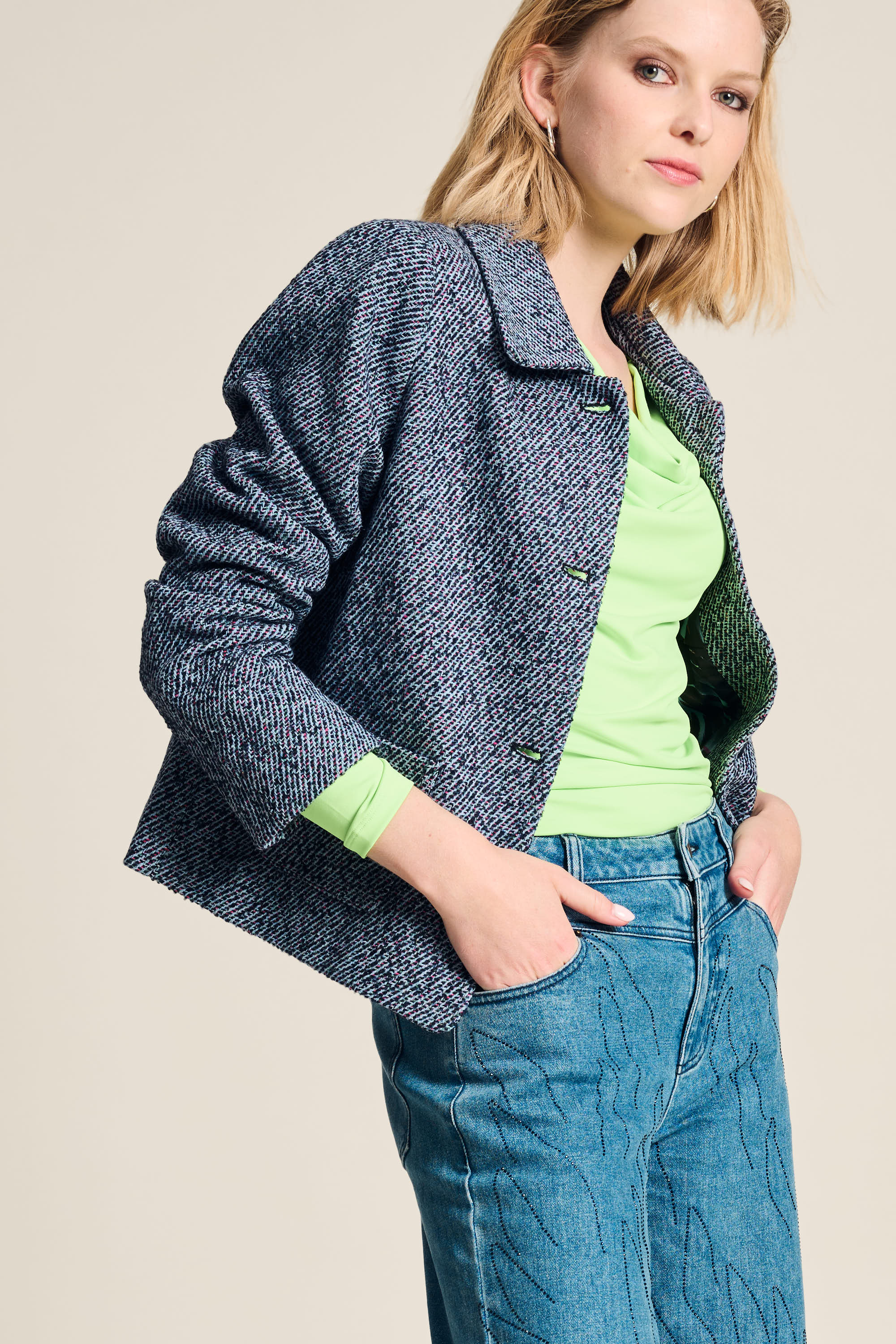 Jacket - Tweed Blue