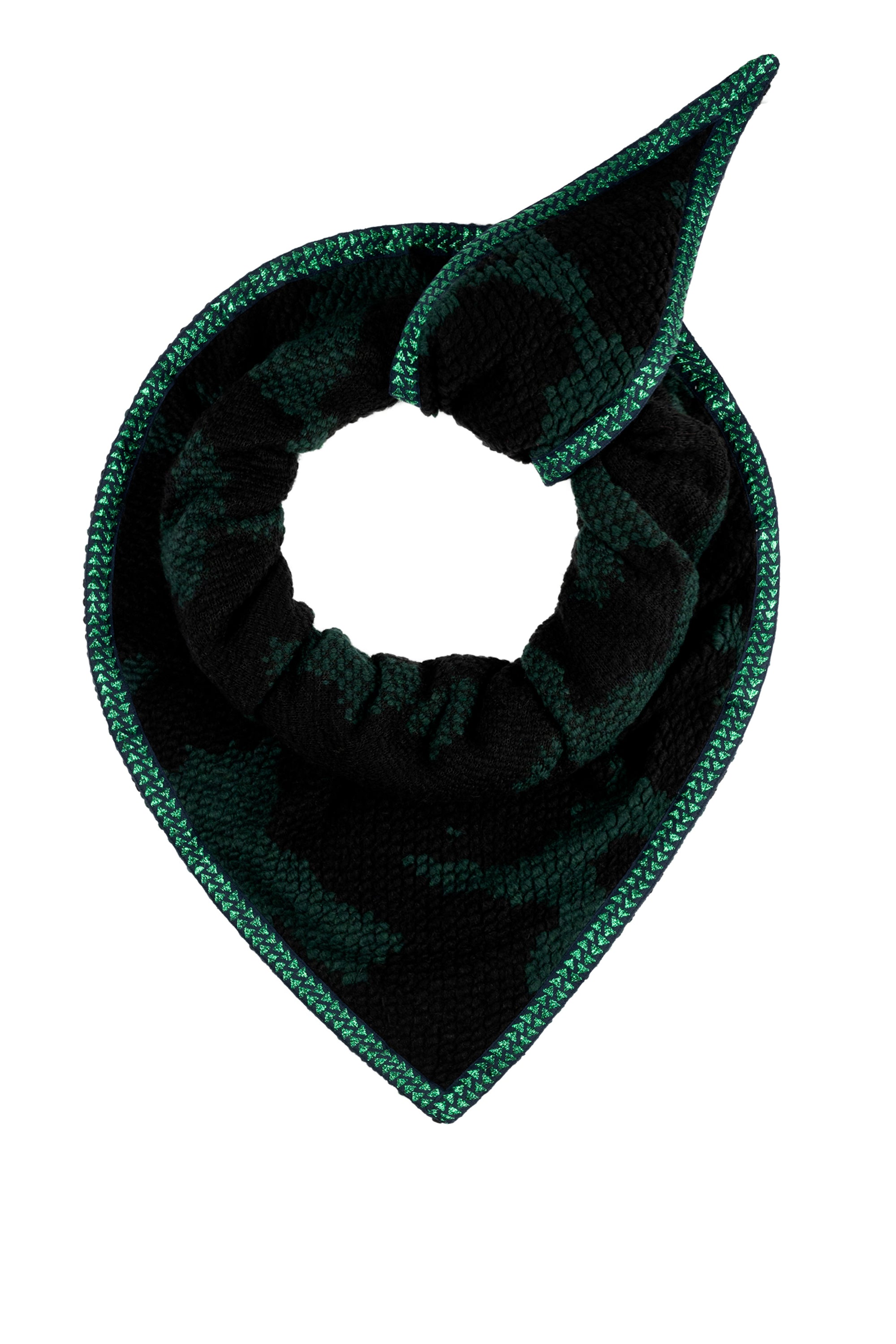 Shawl - Camo Green Black