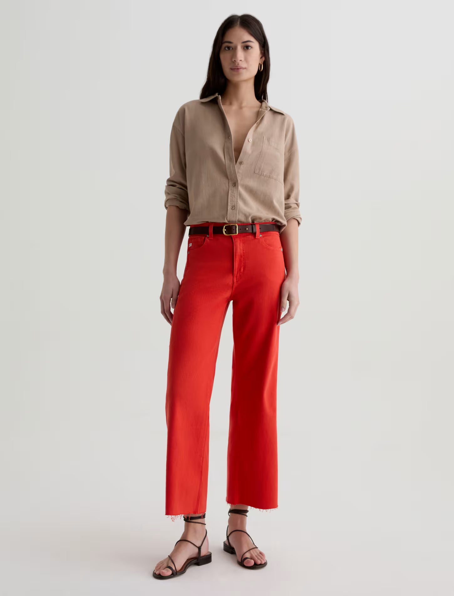 Saige Wide Leg Crop - Tabasco