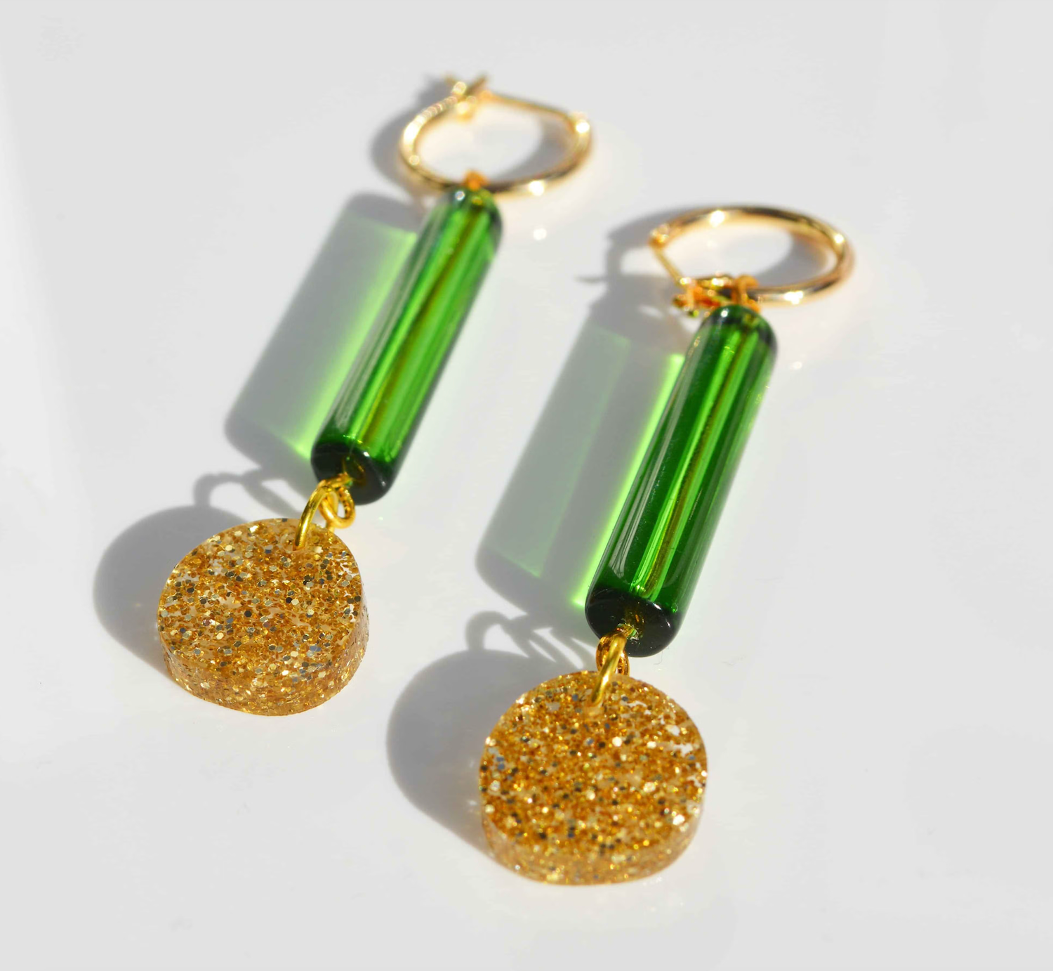 Nova Earring - Green/Gold