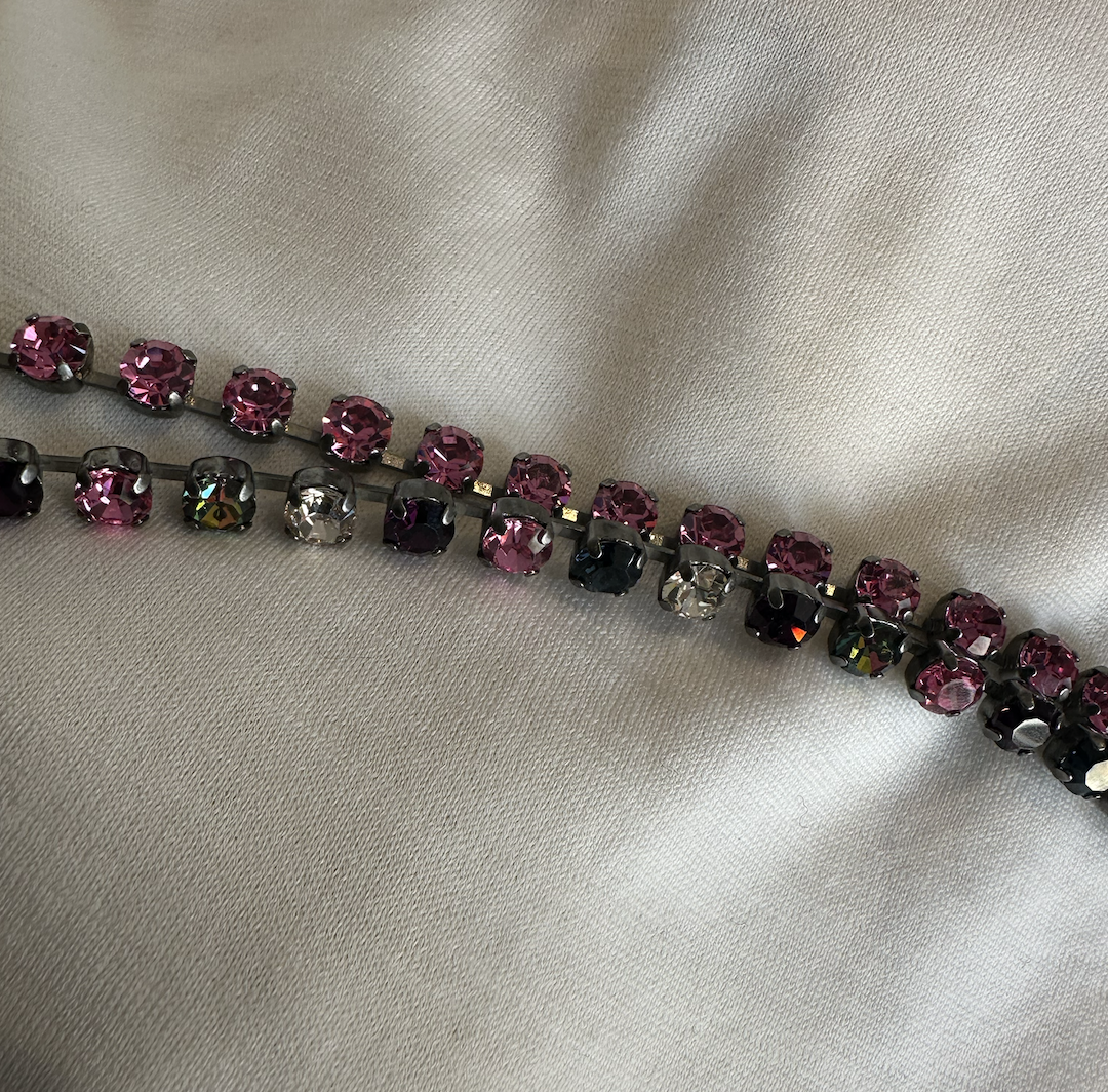 Aurora Rocks Mini Double Neckalce - Pink Amethyst
