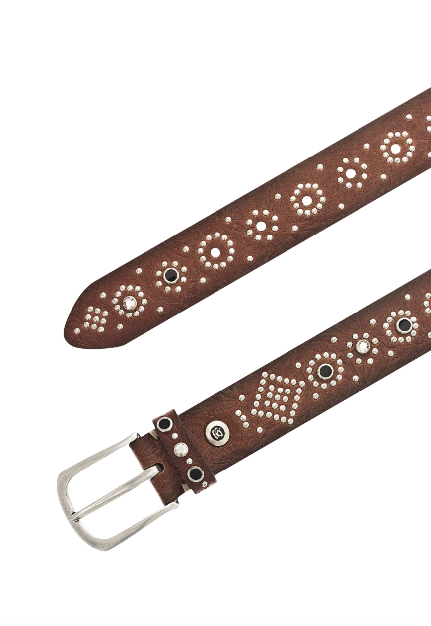 Mea Belt - Silver/Cognac