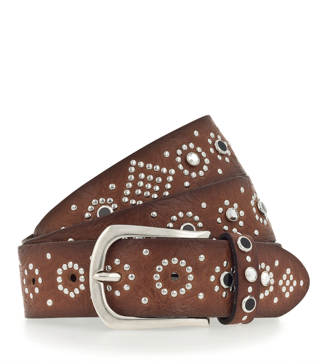 Mea Belt - Silver/Cognac