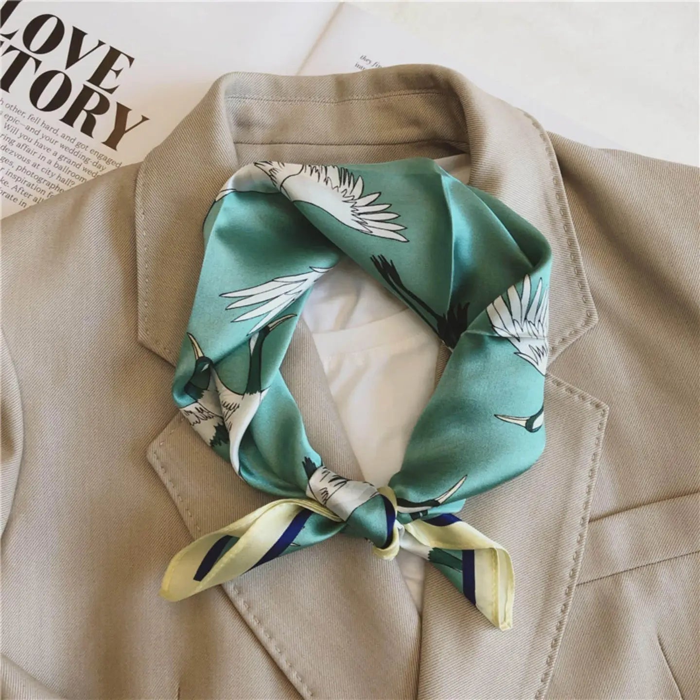 Silk Scarf - Green