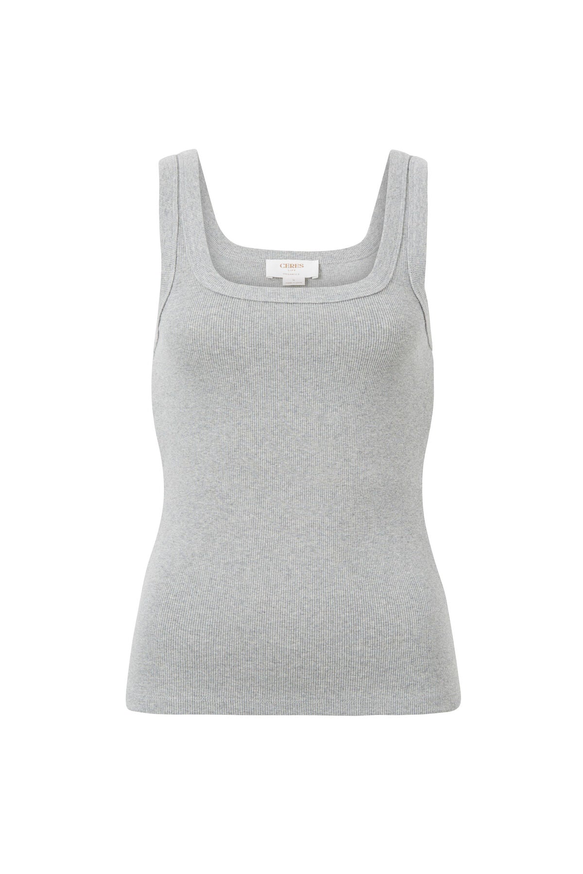 Square Neck Tank - Grey Marle