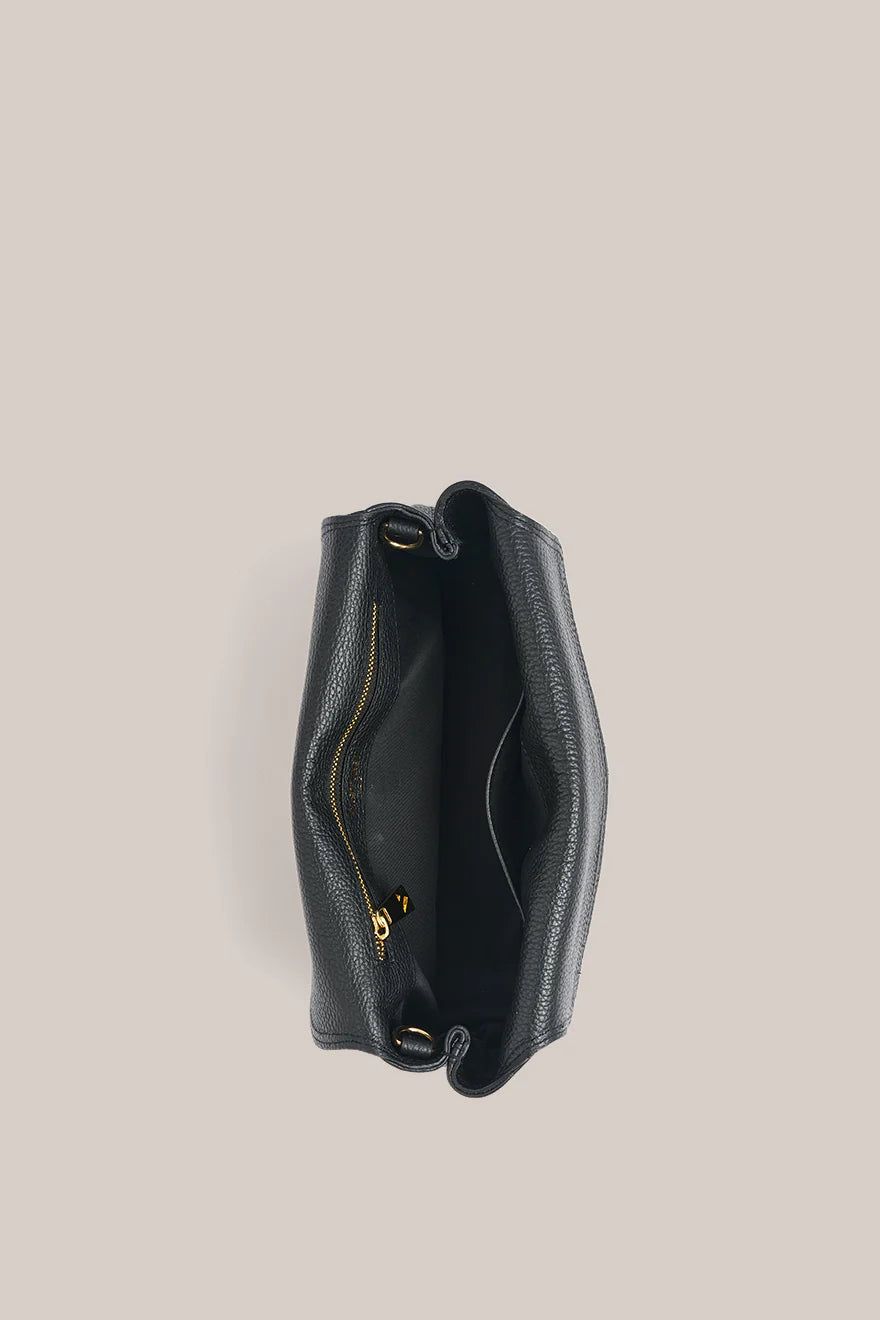 Sloane Black Leather Convertible Clutch