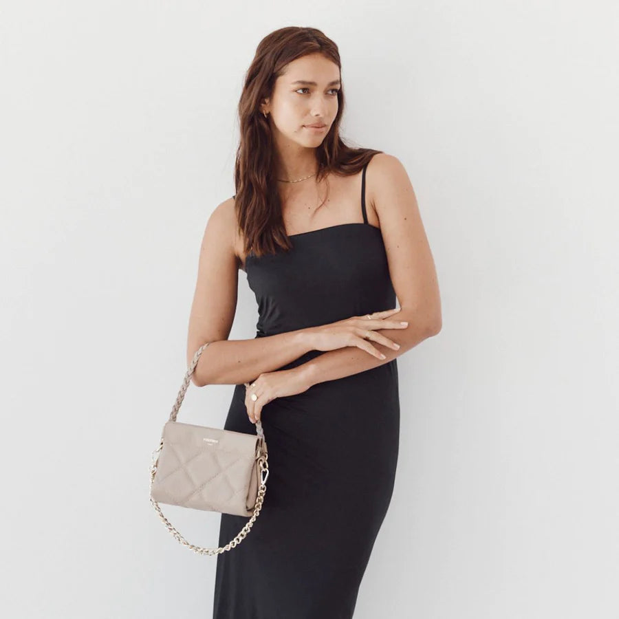 Ella Quilted Bag - Beige