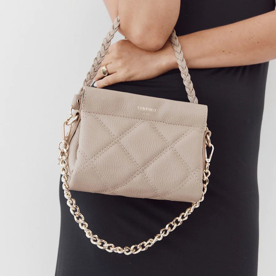 Ella Quilted Bag - Beige