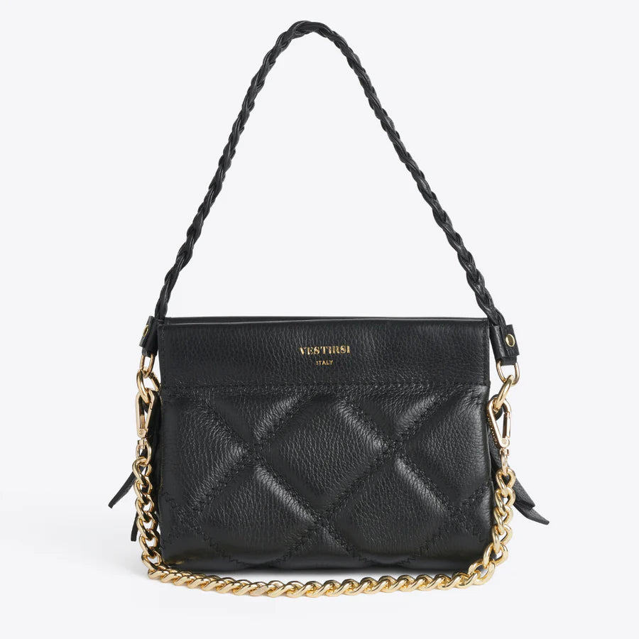 Ella Quilted Bag - Black