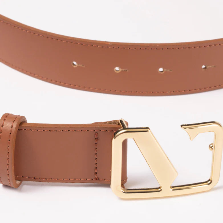 Victoria Tan Smooth Leather Belt