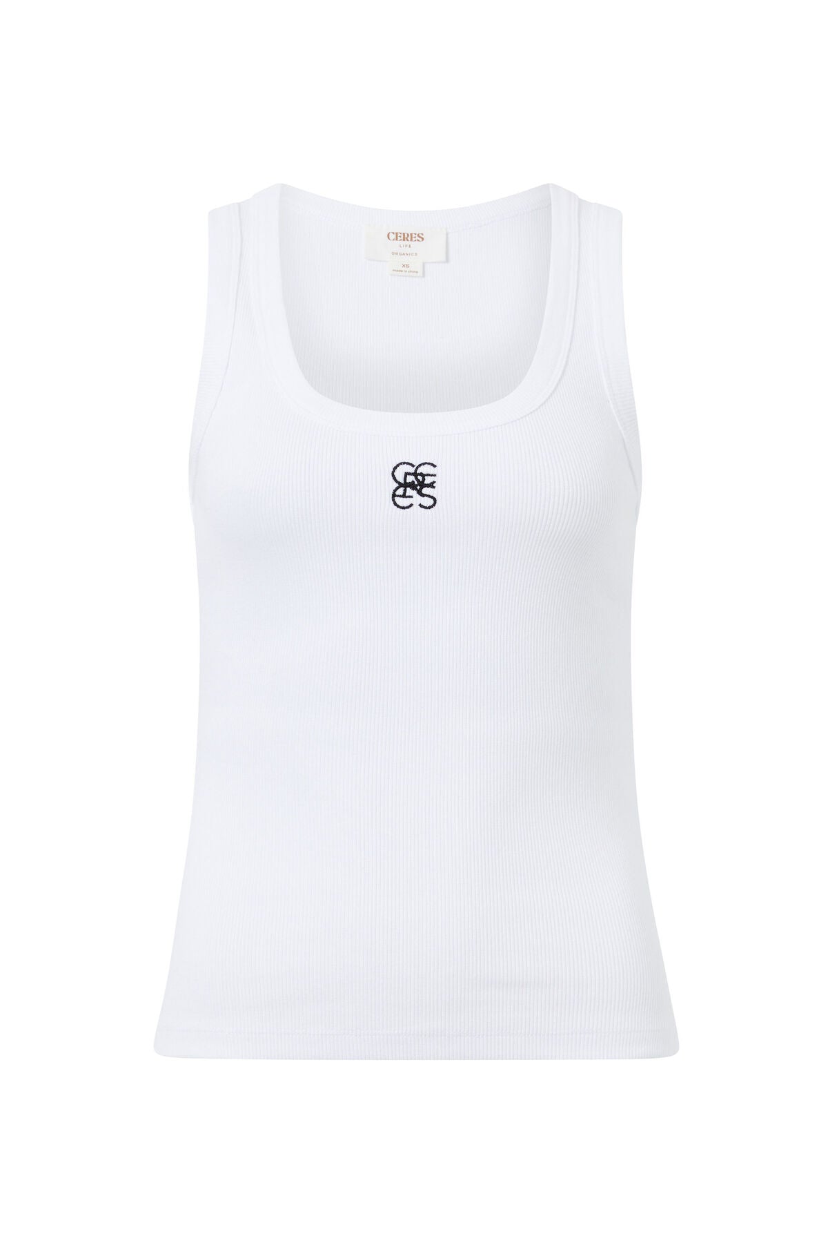 Contour Rib Scoop Tank - White