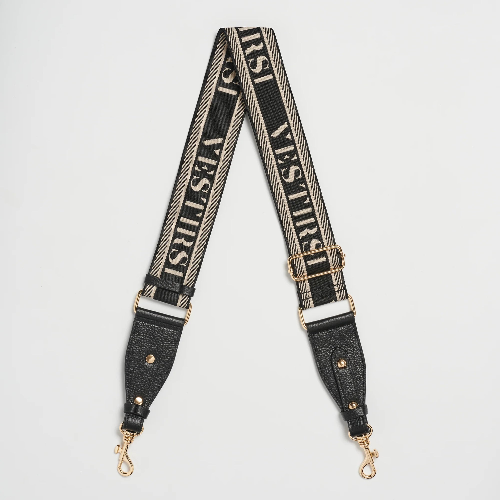 Vestirsi Woven Strap - Black Pebbled Leather