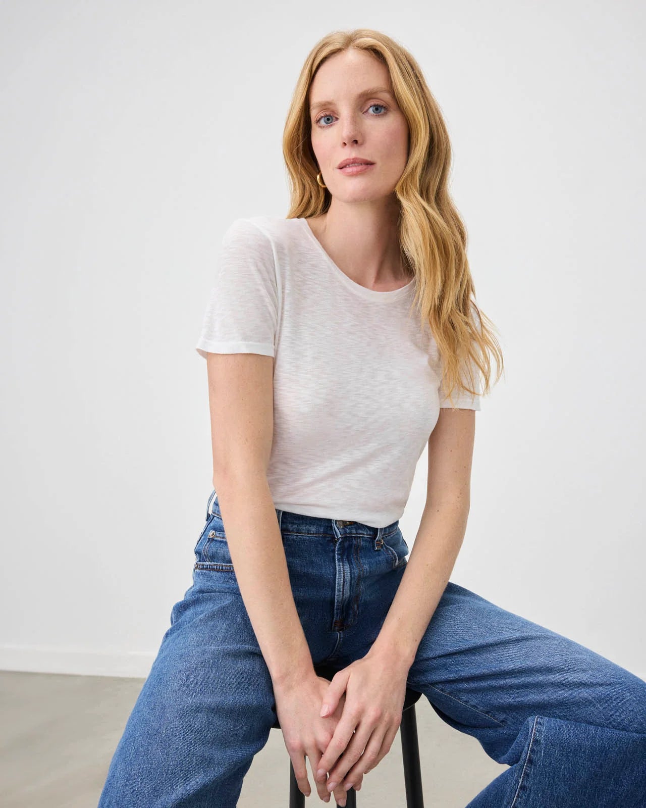 Zoe Slub Tee - White