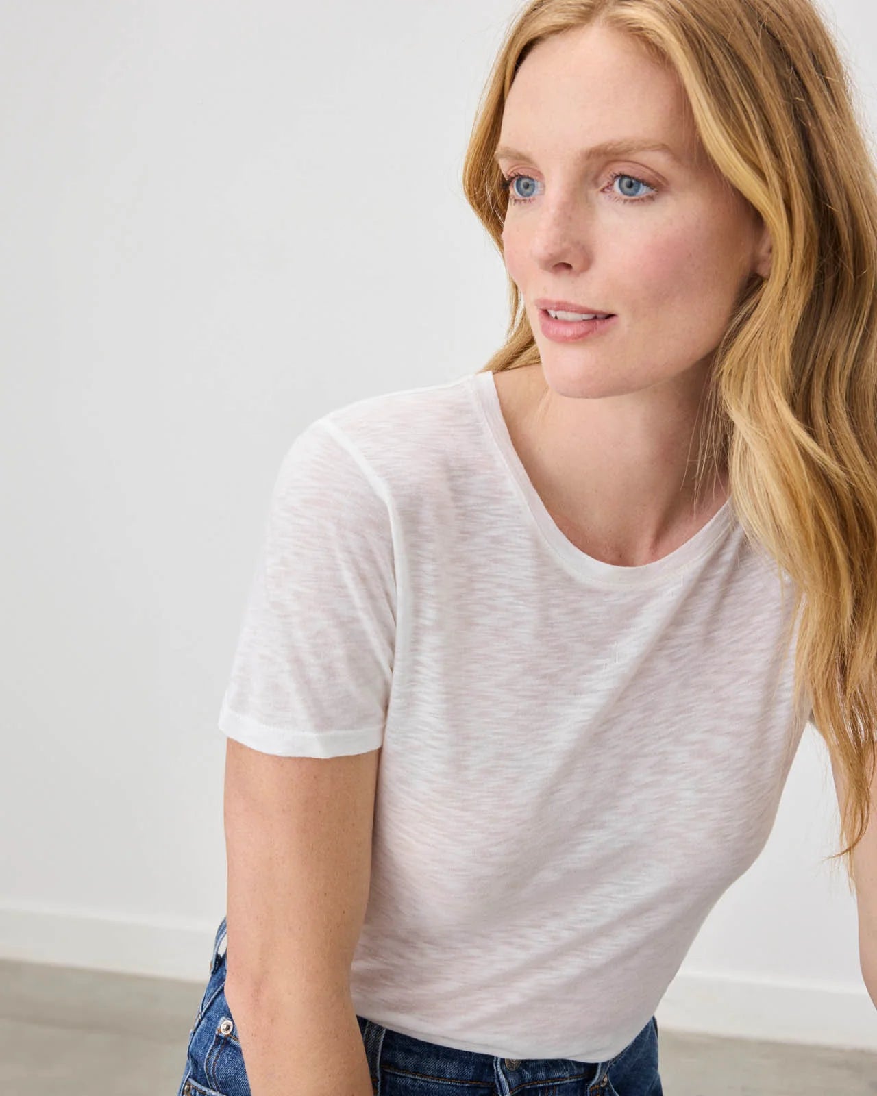 Zoe Slub Tee - White