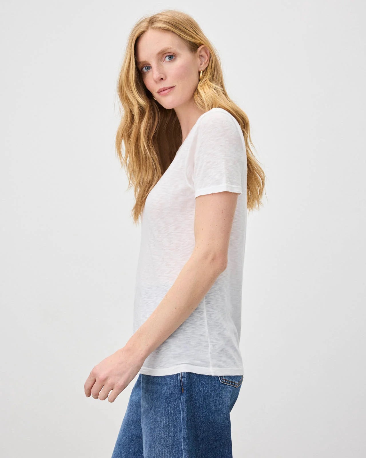Zoe Slub Tee - White