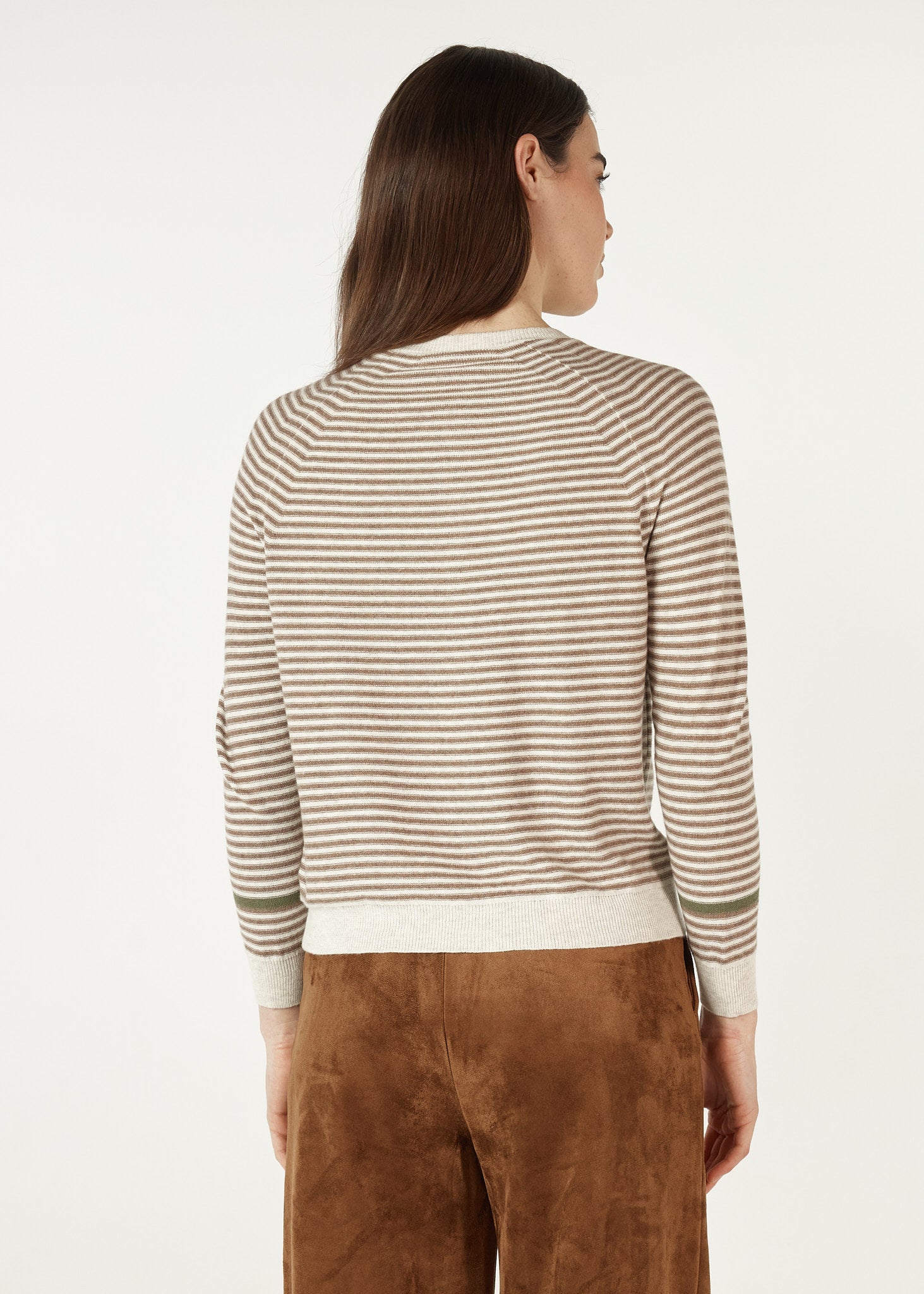 Essential Striped Cardigan - Light Oat