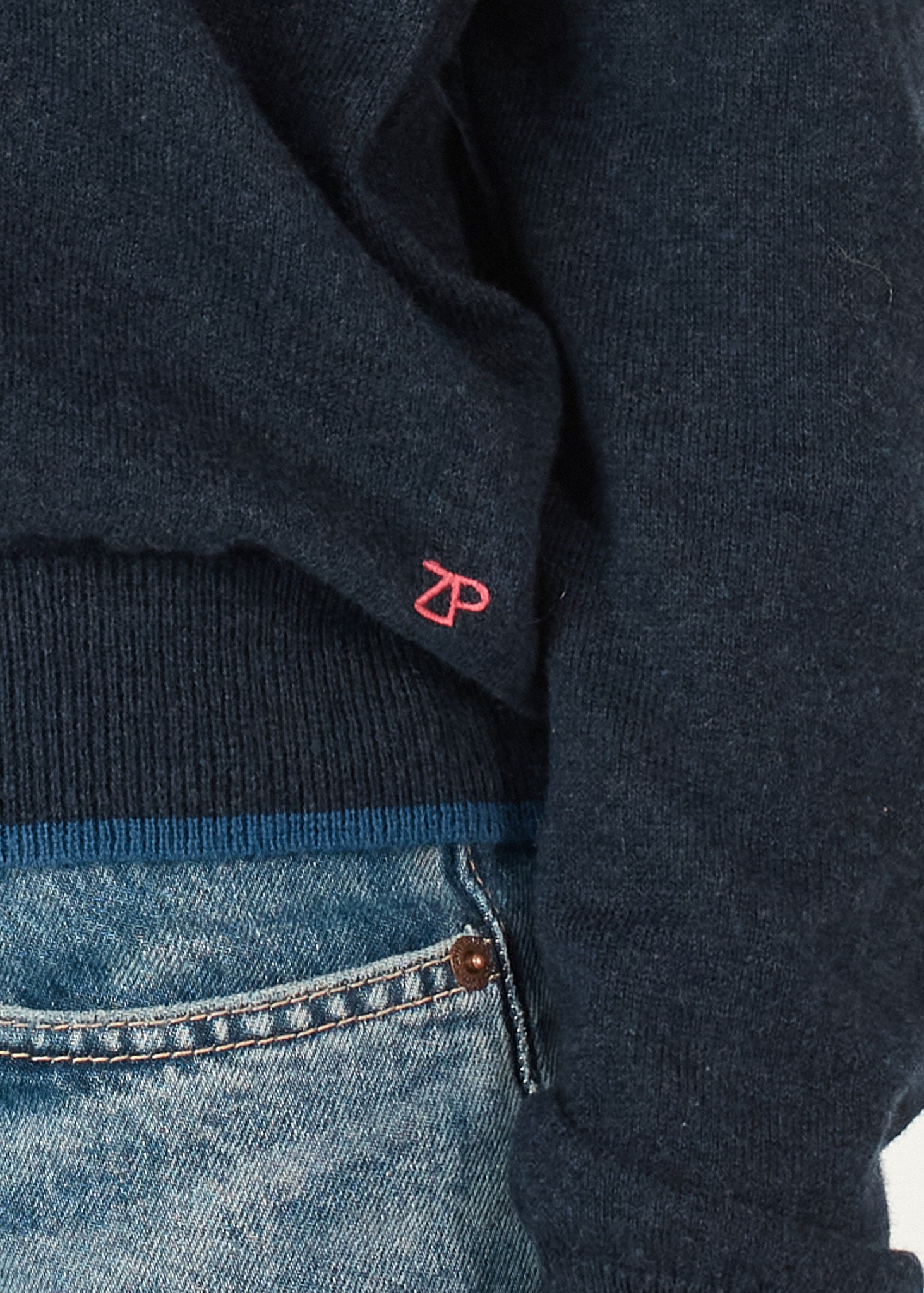 Essential V Neck Cardigan - Denim