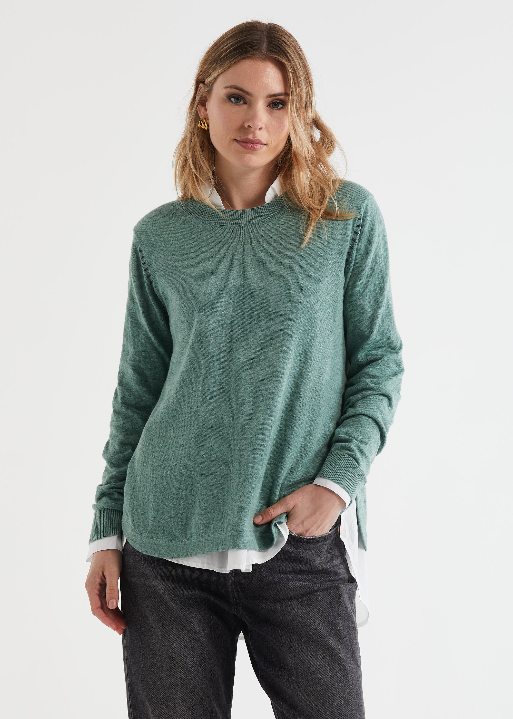 Essential Shirt Bottom - Moss