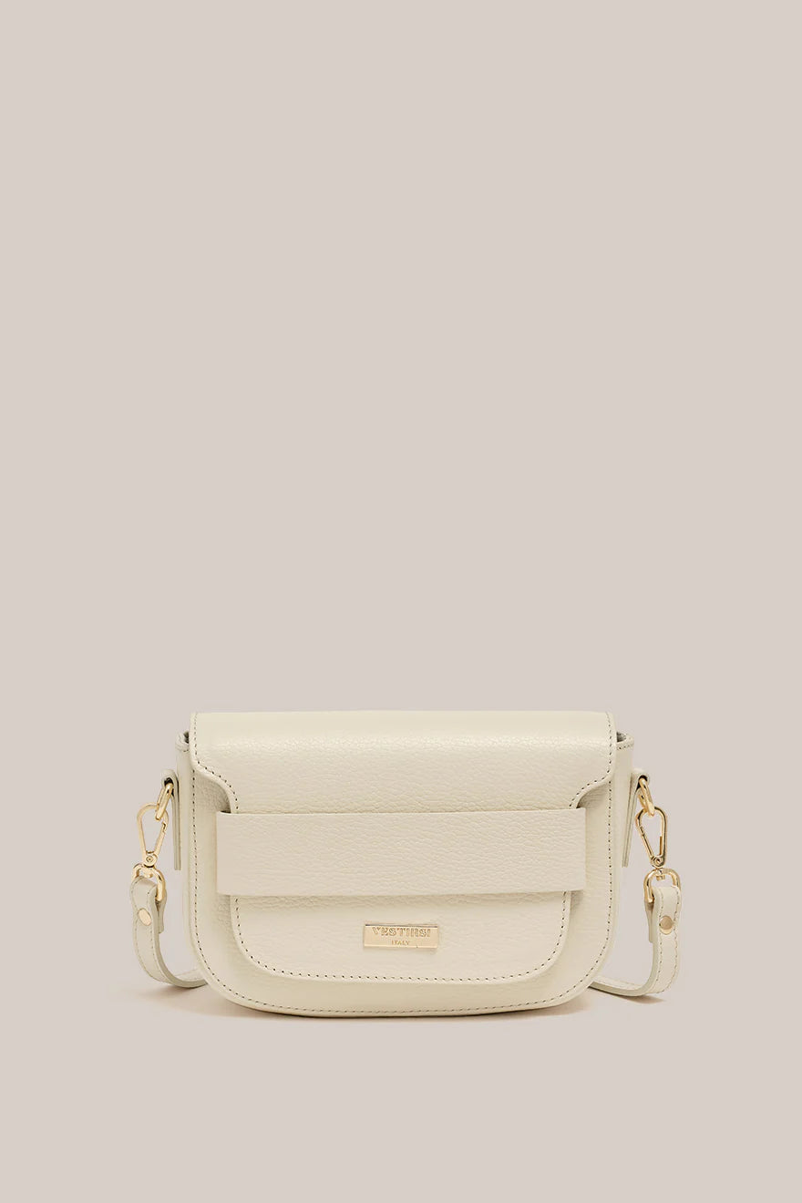 Zoe Crossbody Saddle Bag - Ivory
