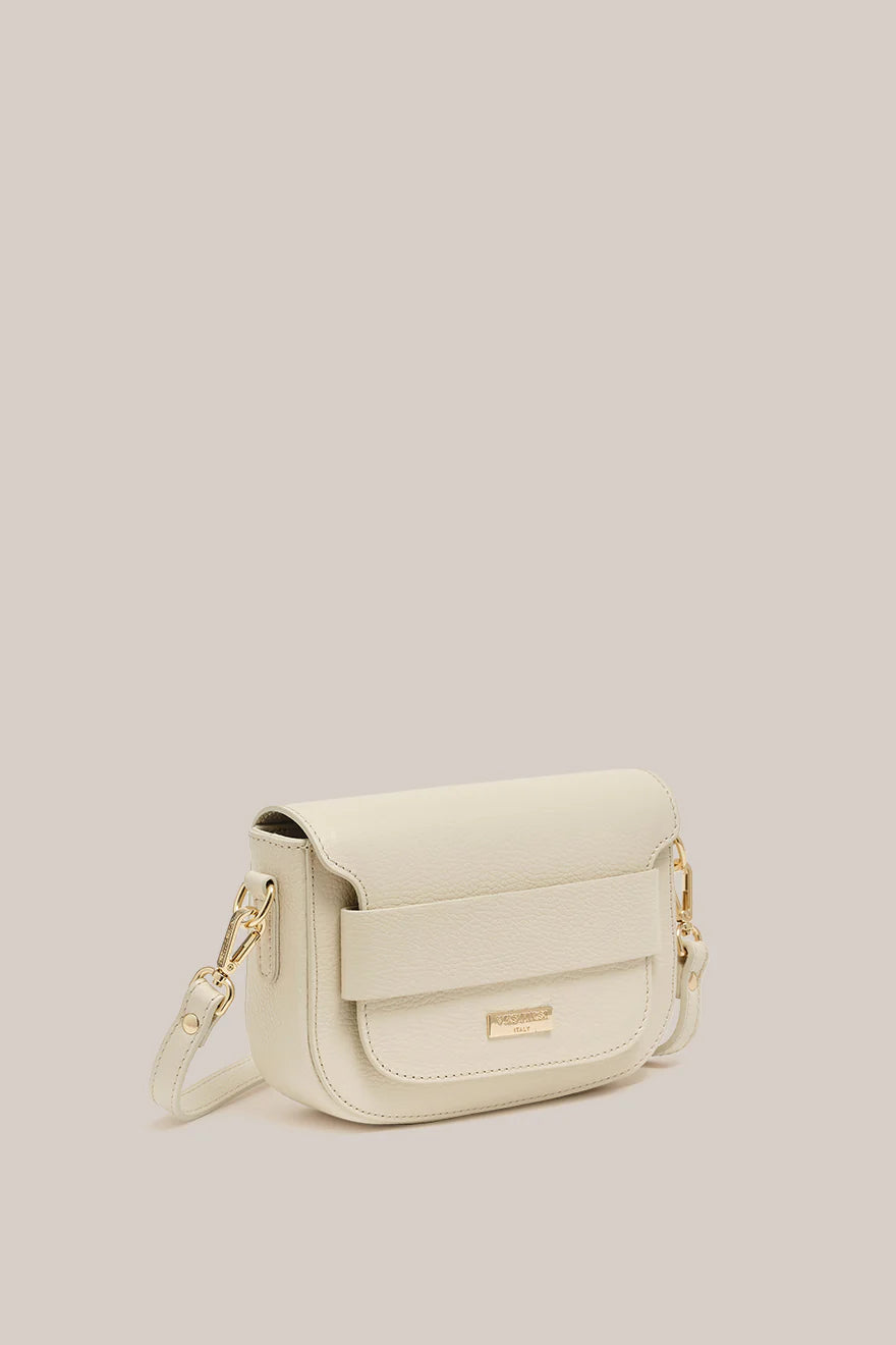 Zoe Crossbody Saddle Bag - Ivory