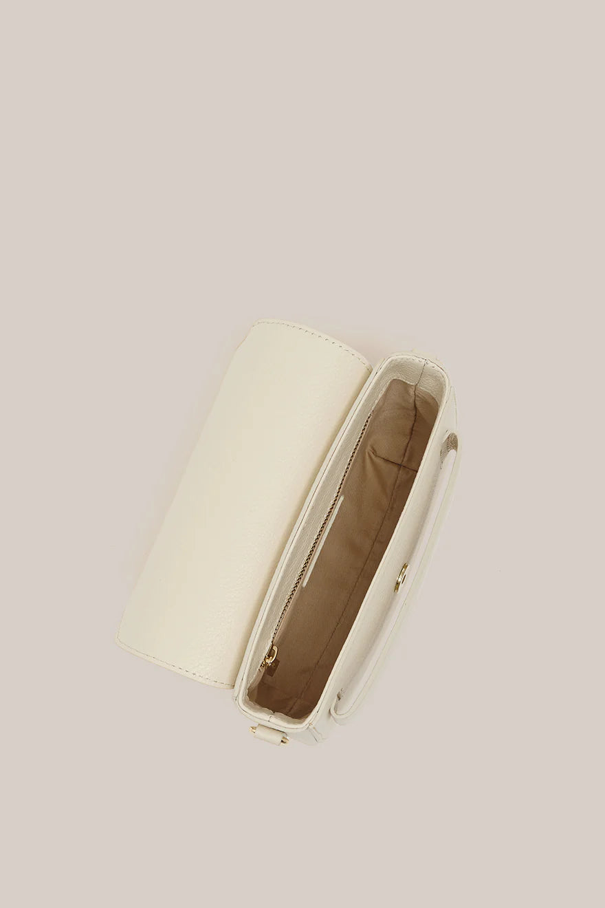 Zoe Crossbody Saddle Bag - Ivory