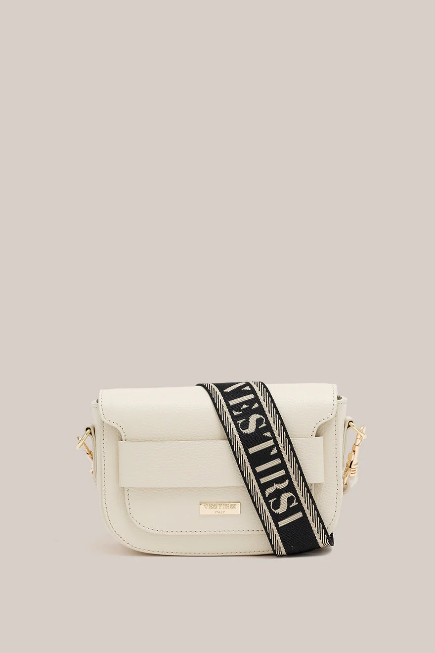 Zoe Crossbody Saddle Bag - Ivory