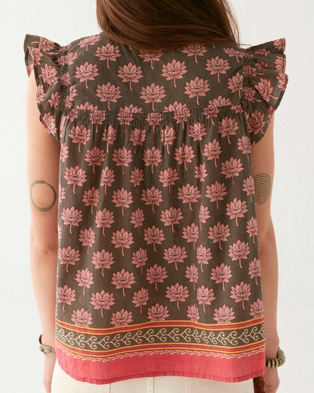 Charlize Blouse - Lotus Mondrian