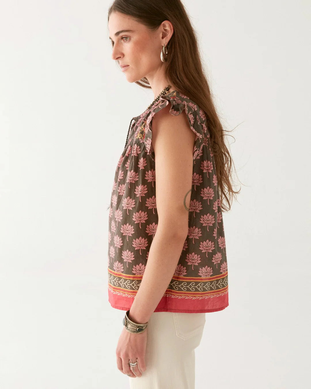 Charlize Blouse - Lotus Mondrian