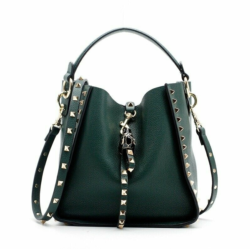 Inka Studded Bag - Emerald