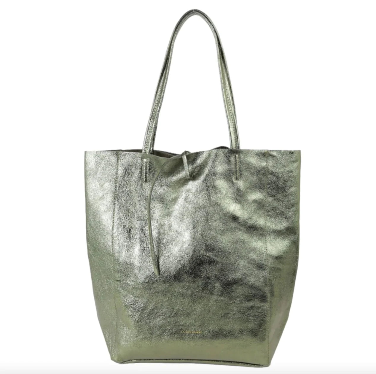 Large Tote Bag - Metallic Khaki
