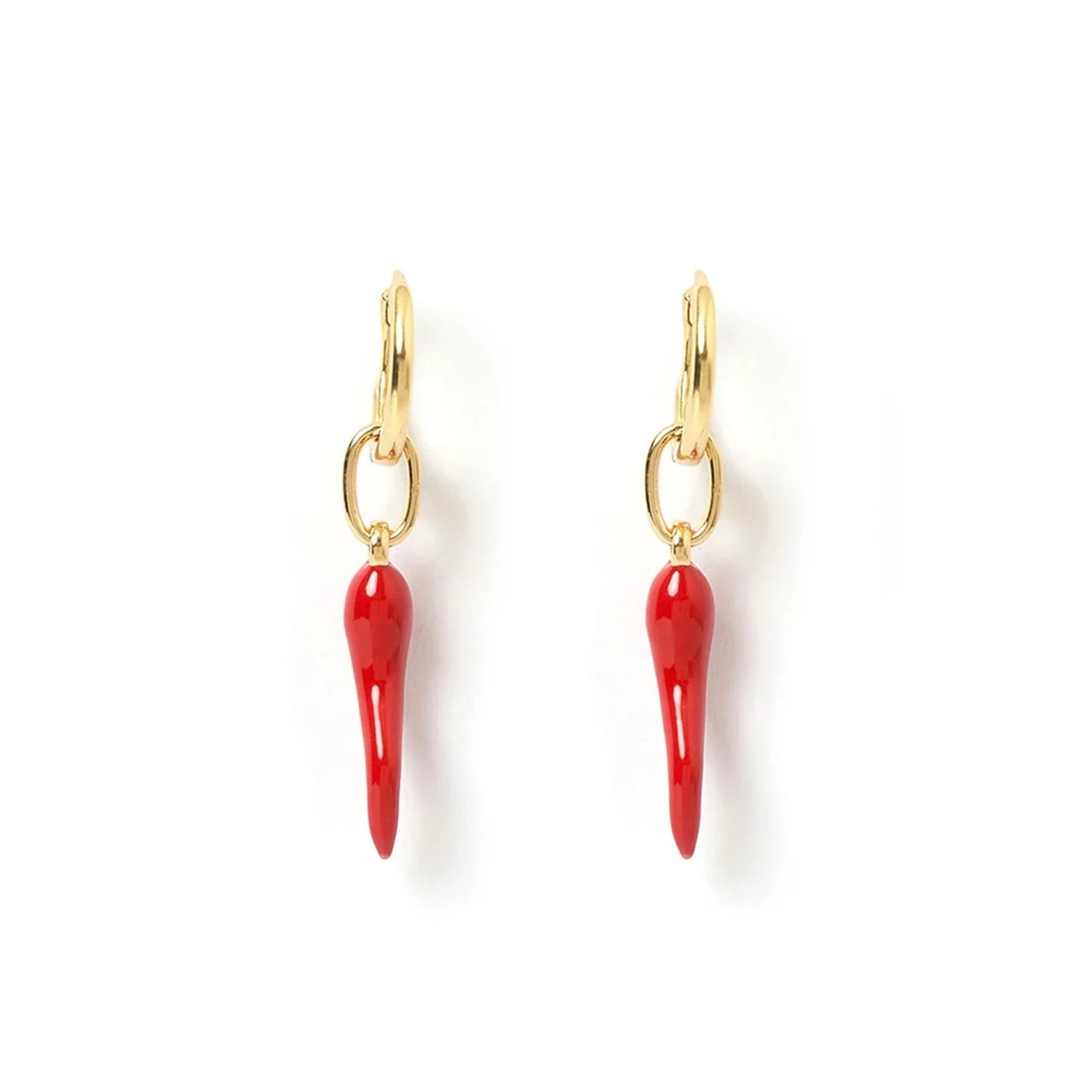 Cornicello Red Charm Earring