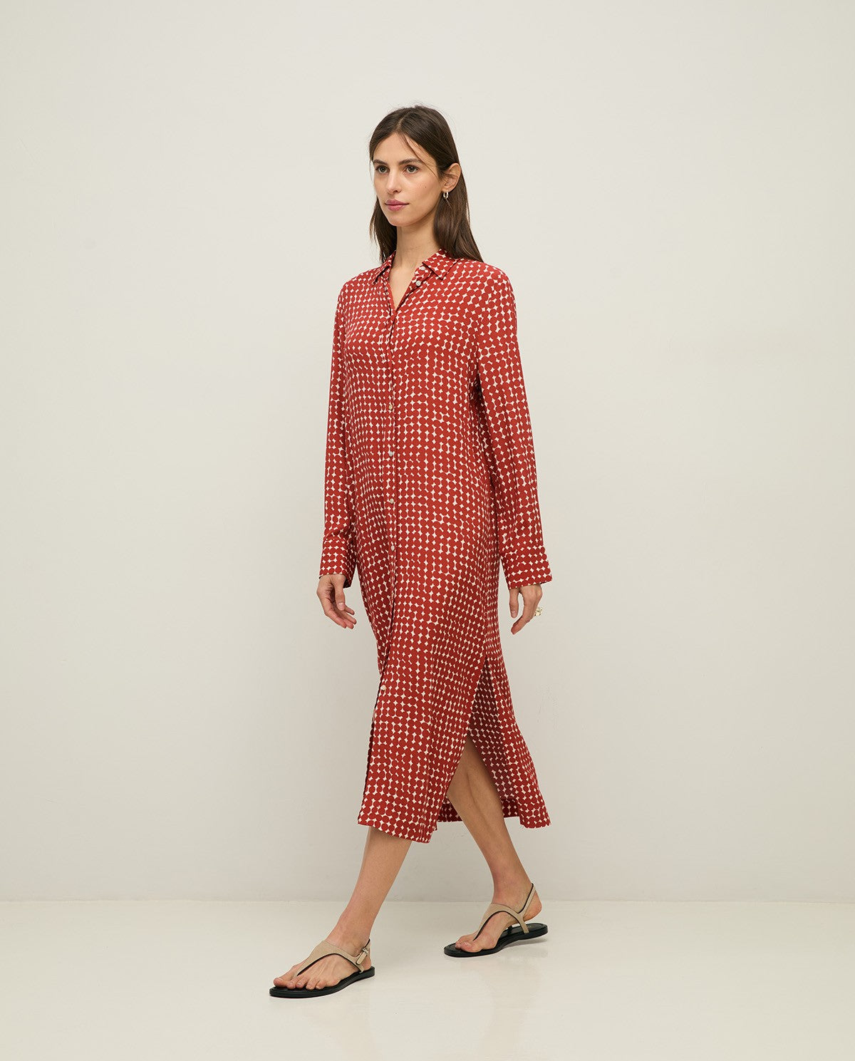 Shirt Dress - Leaves