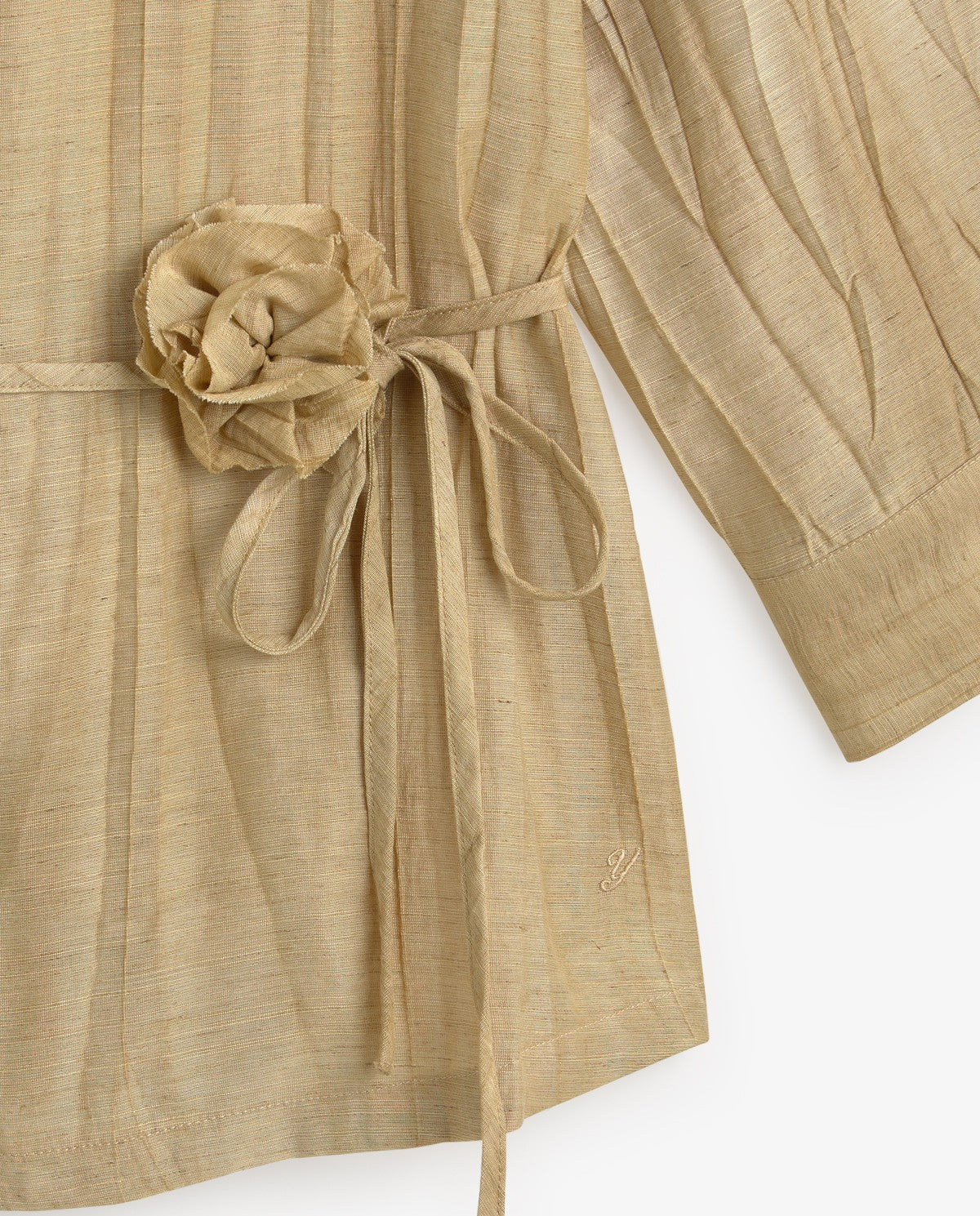 Crinkled Effect Shirt - Vanilla