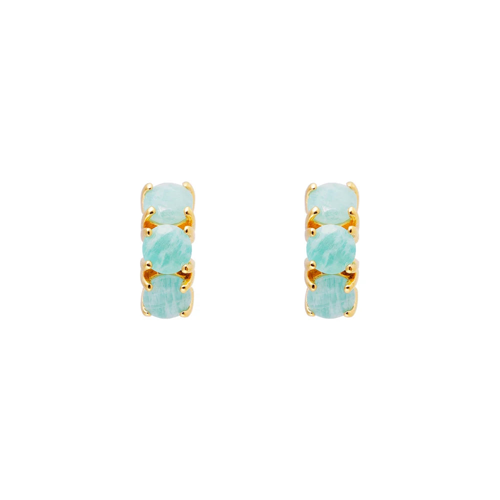 Amazonite Huggies