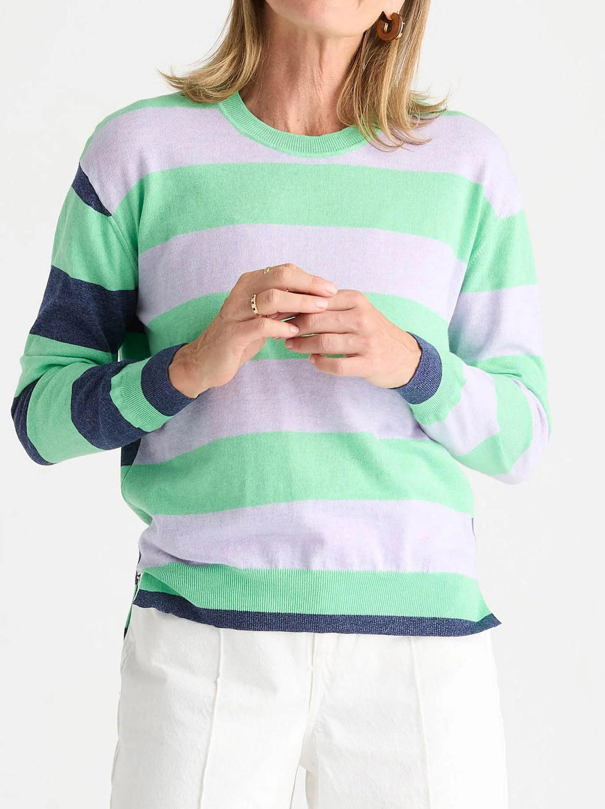 Coastal Stripe Knit - Jelly Mint