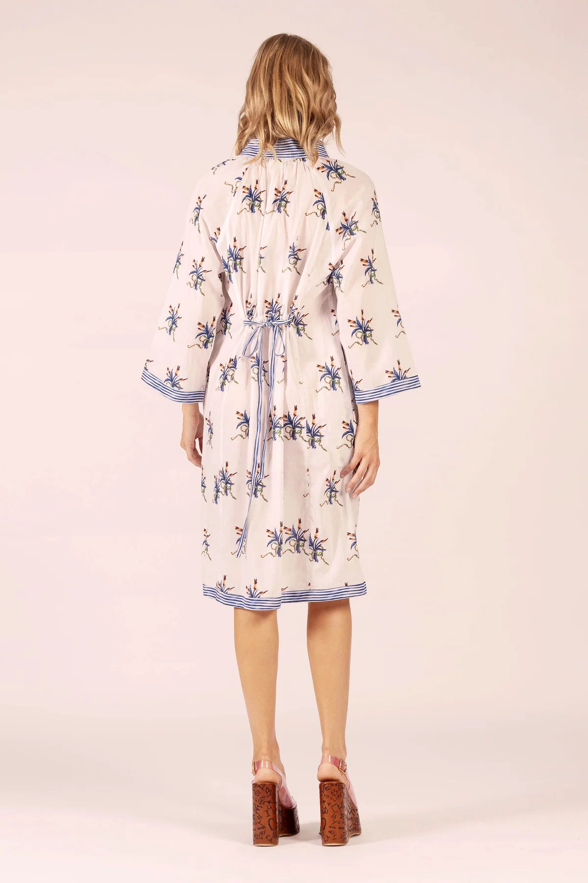 Allegra Spray Linen Midi Dress