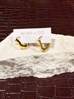 Gold Huggies Love Hearts
