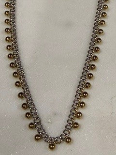 Gold and Silver Ball Necklace
