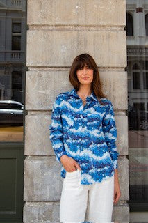 Hailey Shirt - Blue Mosaic