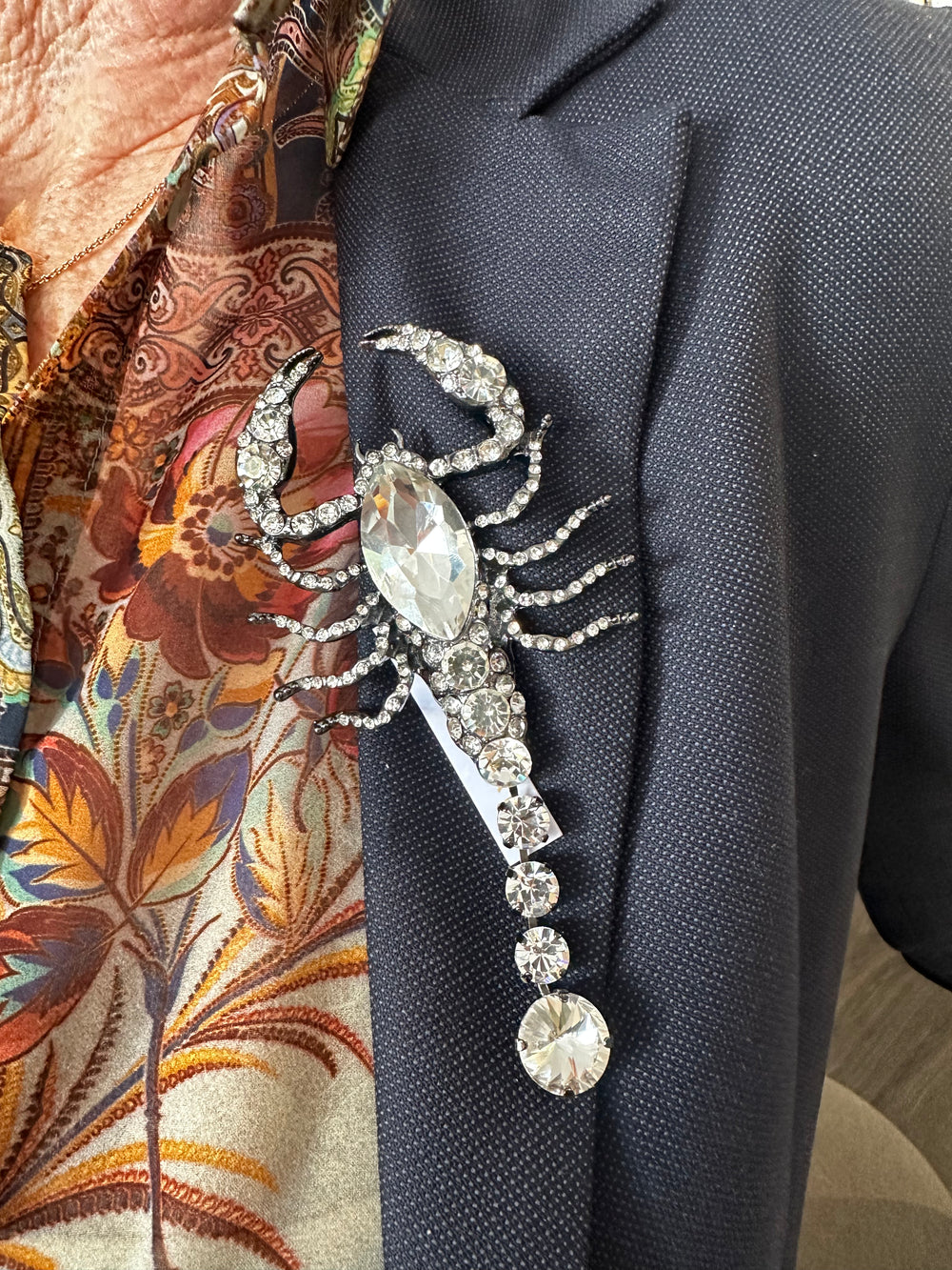 Scorpion Brooch  - Crystal