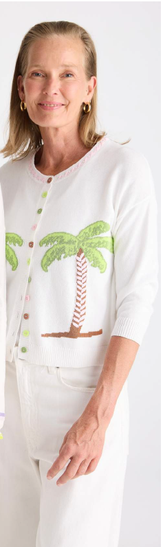 Island Cardigan - White