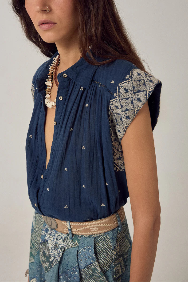 Karina Shirt - Deep River