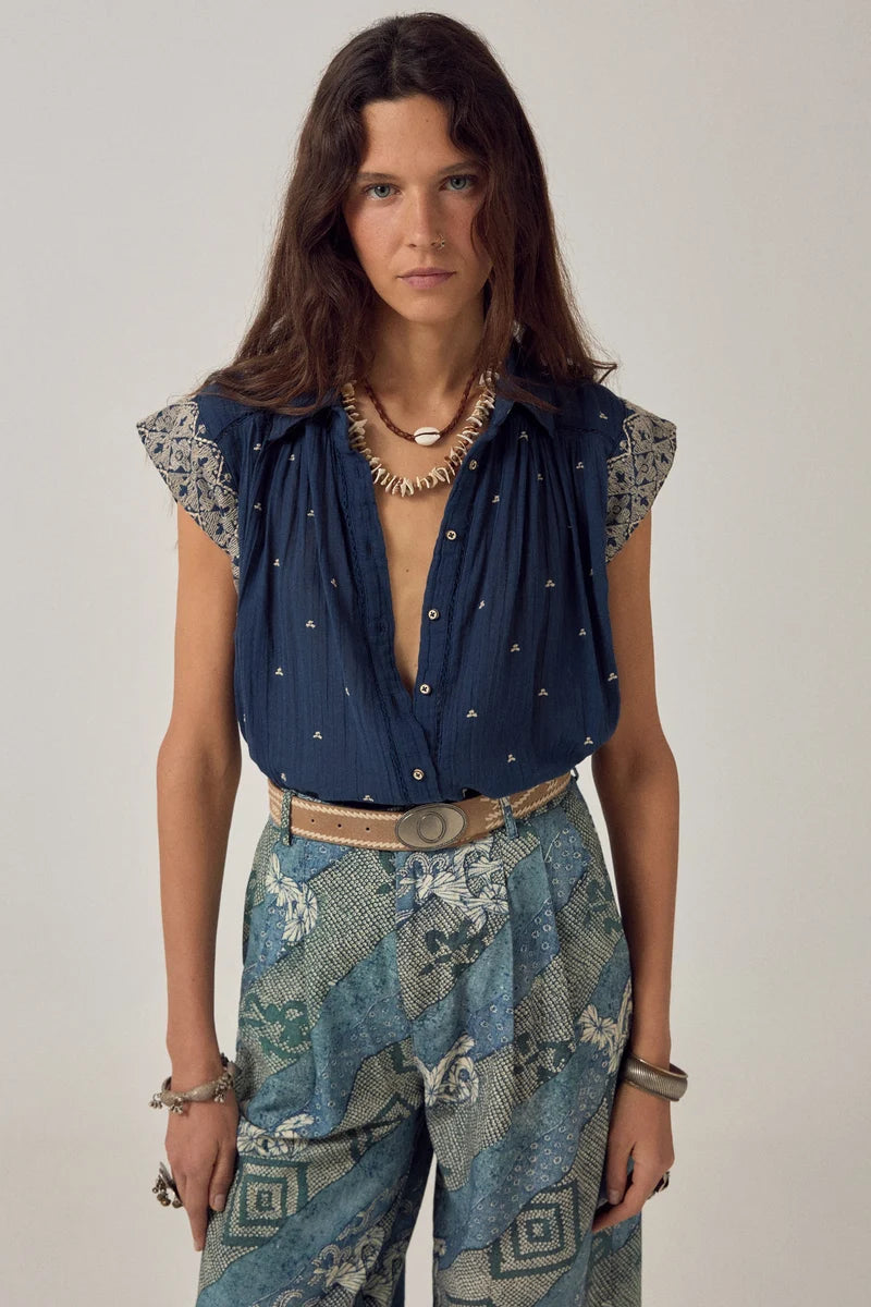 Karina Shirt - Deep River