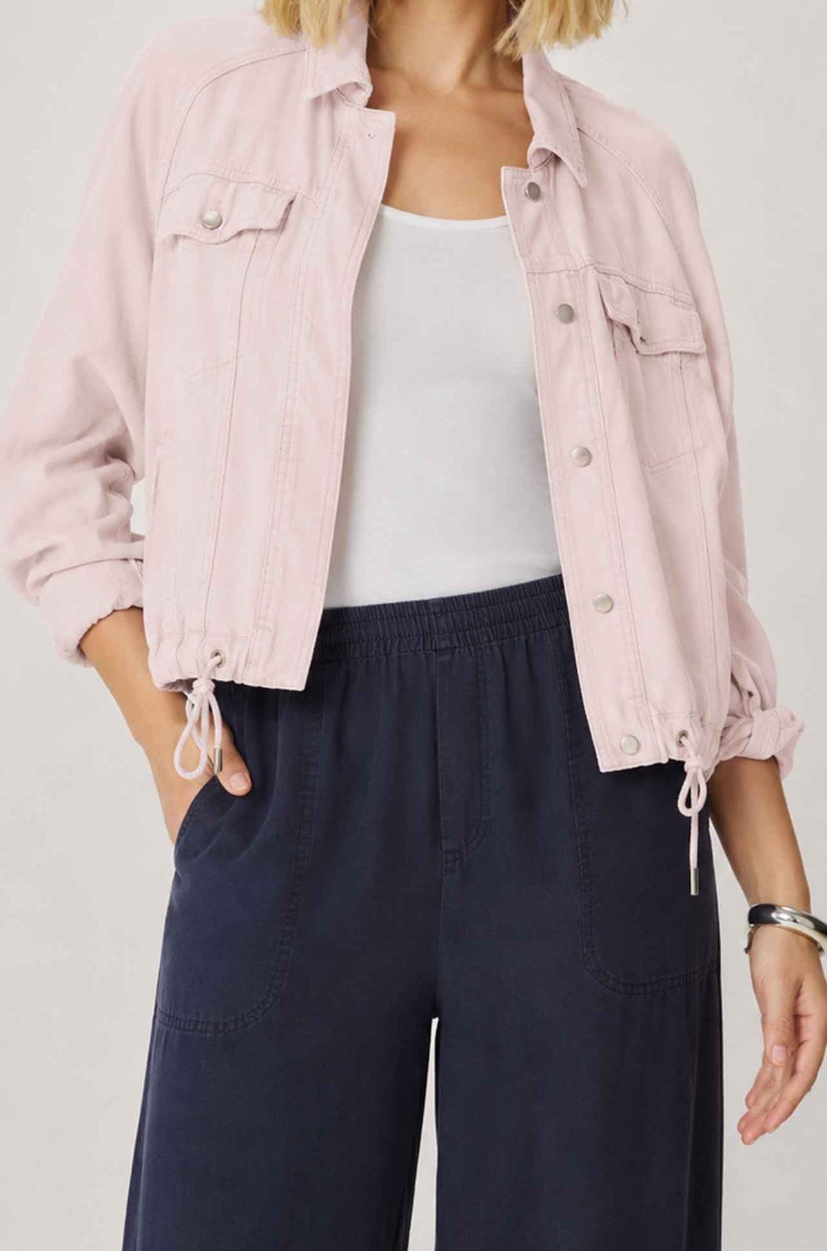Lounge Denim Jacket - Rose Petal